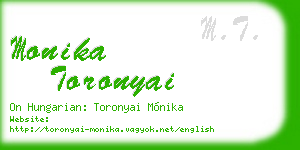 monika toronyai business card